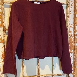 Republic denim burgundy crop sweater